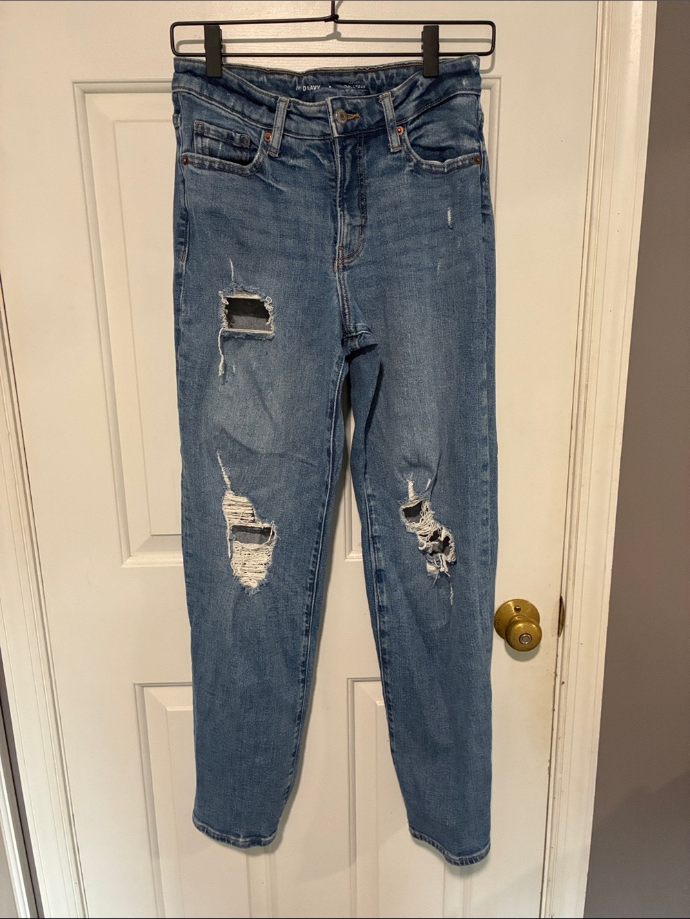 Old Navy Distressed Boyfriend Jeans - Blue Wash